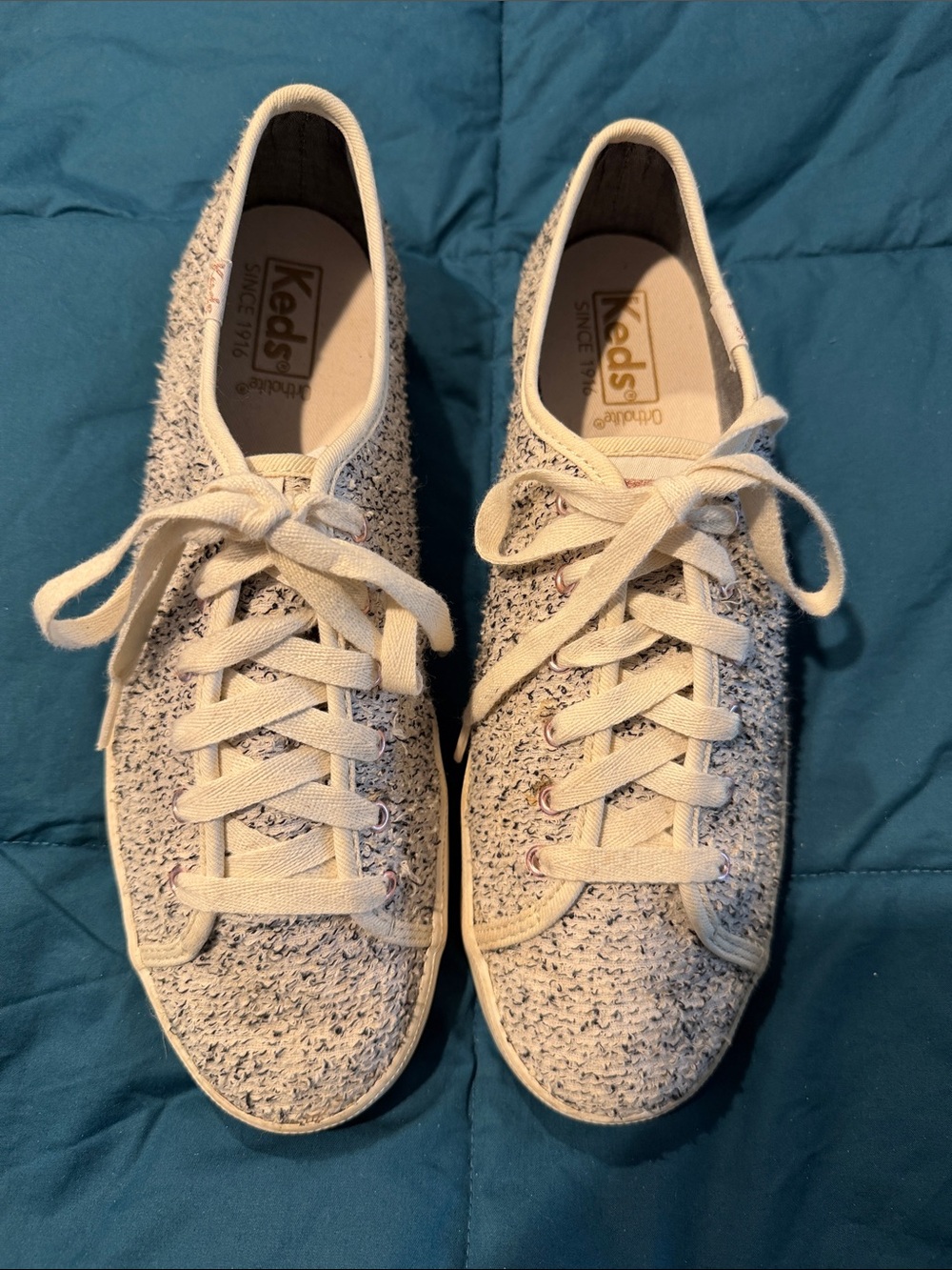 Keds Women's “Boucle” Textured Lace-Up Sneakers, Sz. 8.5
